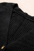 Bishop Sleeve V-Neck Drop Shoulder Button Front Knit Cardigan Sweater